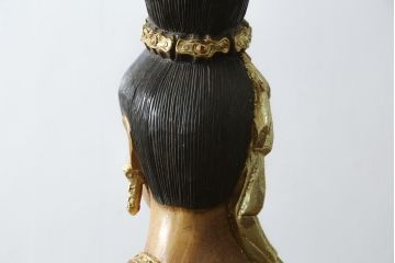 中古　美品!!　等身大　穏やかな表情と美しい民族衣装が目を惹くサワディー人形(ディスプレイ、オブジェ、店舗什器)(定価約16万円)(R-077687)