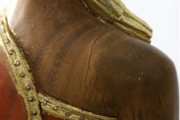 中古　美品!!　等身大　穏やかな表情と美しい民族衣装が目を惹くサワディー人形(ディスプレイ、オブジェ、店舗什器)(定価約16万円)(R-077687)