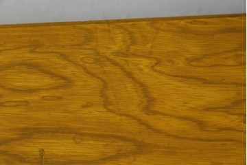 和製ヴィンテージ　楢(ナラ)材　郵便局で使われていた作業台付き片袖机　(R-077691)