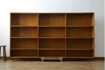 和製アンティーク　特大!!古い図書館のブックラック　(R-077692)