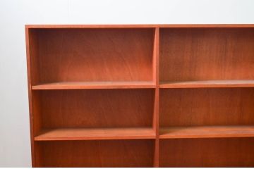 和製アンティーク　特大!!古い図書館のブックラック(本屋、展示棚、本棚、陳列棚、ブックシェルフ、オープンラック、収納棚、飾り棚、ディスプレイラック、店舗什器)(R-077692)