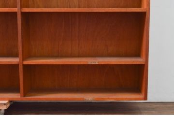 和製アンティーク　特大!!古い図書館のブックラック(本屋、展示棚、本棚、陳列棚、ブックシェルフ、オープンラック、収納棚、飾り棚、ディスプレイラック、店舗什器)(R-077692)