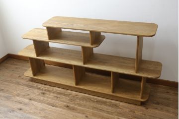中古　希少な絶版品!　ACME Furniture(アクメファニチャー)　POCATELLO　SHELF(ポカテロ　シェルフ)-2018　アシンメトリーなデザインがお洒落な飾り棚(オープンラック、ディスプレイラック、陳列棚、店舗什器)(R-077693)