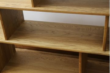 中古　希少な絶版品!　ACME Furniture(アクメファニチャー)　POCATELLO　SHELF(ポカテロ　シェルフ)-2018　アシンメトリーなデザインがお洒落な飾り棚(オープンラック、ディスプレイラック、陳列棚、店舗什器)(R-077693)