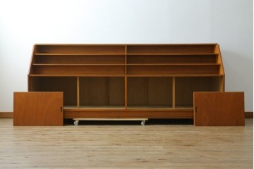 和製ヴィンテージ　図書館で使われていたシンプルなブックラック　(R-077696)