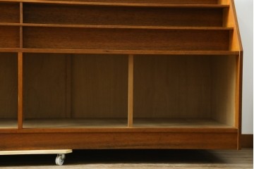 和製ヴィンテージ　図書館で使われていたシンプルなブックラック　(R-077696)