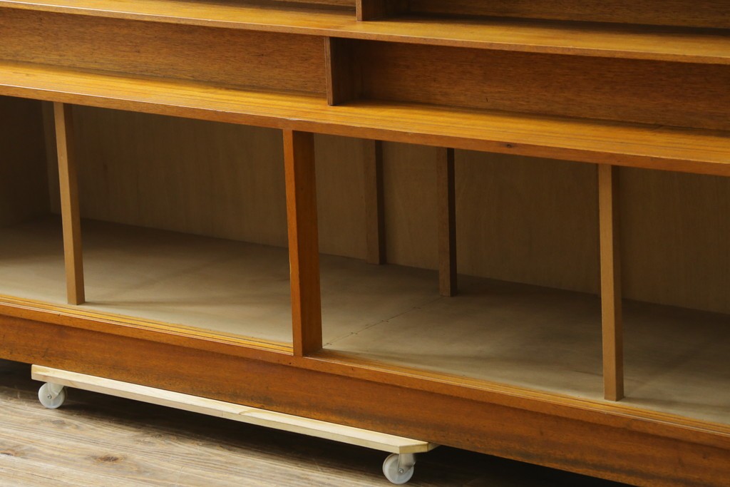 和製ヴィンテージ　図書館で使われていたシンプルなブックラック　(R-077696)