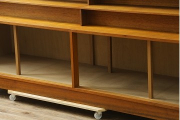 和製ヴィンテージ　図書館で使われていたシンプルなブックラック　(R-077696)