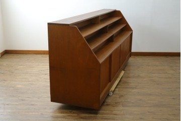 和製ヴィンテージ　図書館で使われていたシンプルなブックラック　(R-077696)