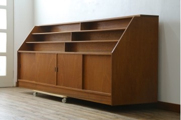 和製ヴィンテージ　図書館で使われていたシンプルなブックラック　(R-077696)