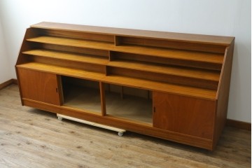 和製ヴィンテージ　図書館で使われていたシンプルなブックラック　(R-077696)