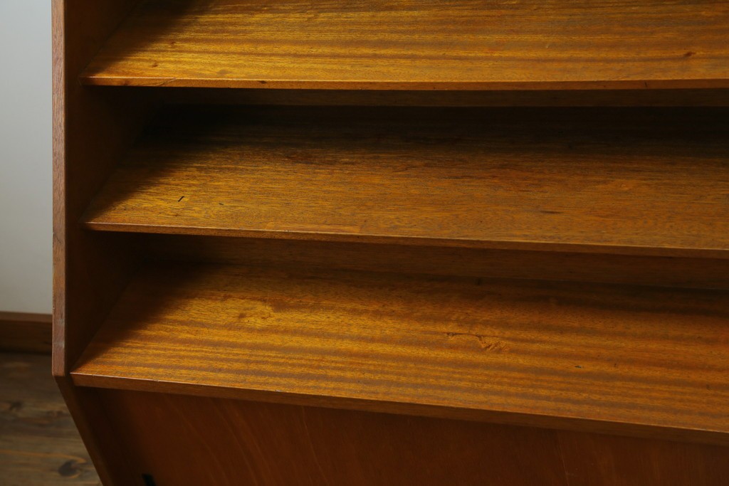 和製ヴィンテージ　図書館で使われていたシンプルなブックラック　(R-077696)