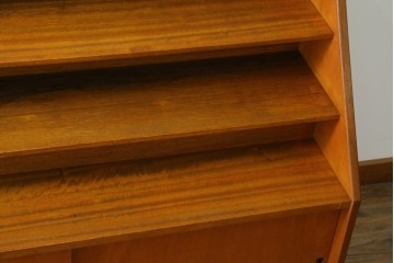 和製ヴィンテージ　図書館で使われていたシンプルなブックラック　(R-077696)