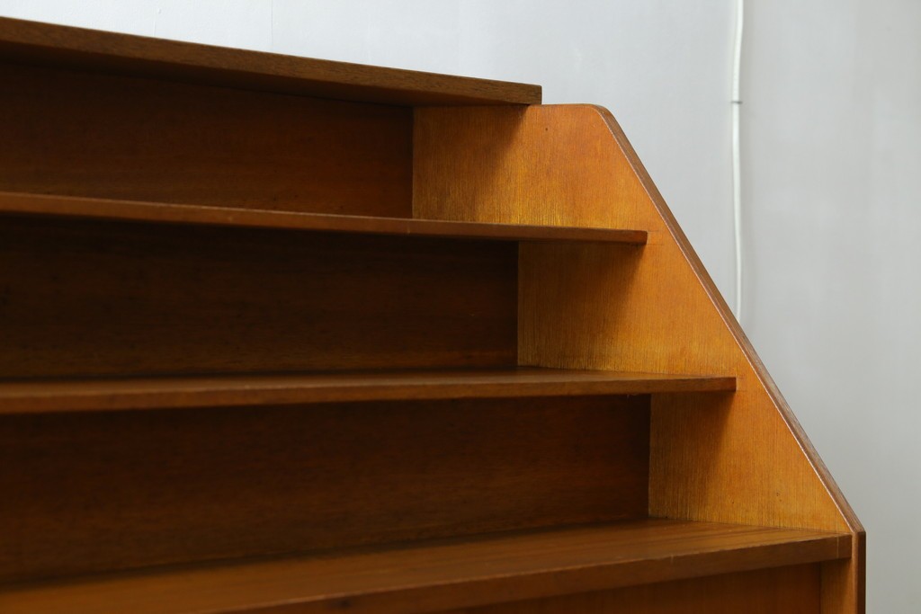 和製ヴィンテージ　図書館で使われていたシンプルなブックラック　(R-077696)