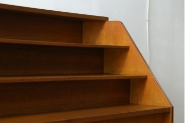 和製ヴィンテージ　図書館で使われていたシンプルなブックラック　(R-077696)