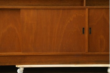 和製ヴィンテージ　図書館で使われていたシンプルなブックラック　(R-077696)