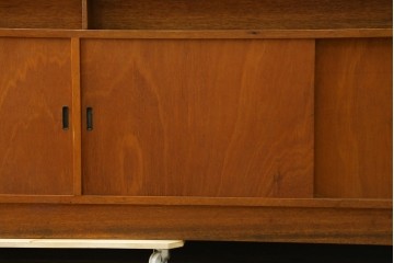 和製ヴィンテージ　図書館で使われていたシンプルなブックラック　(R-077696)