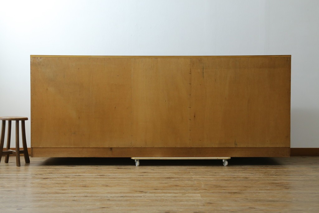 和製ヴィンテージ　図書館で使われていたシンプルなブックラック　(R-077696)