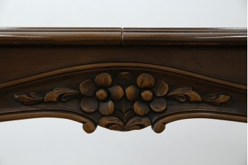 中古　カリモク家具(karimoku)　domani(ドマーニ)　Louis(ルイ)XVシリーズ　優雅な佇まいが魅力的なエクステンションテーブル　(R-077706)