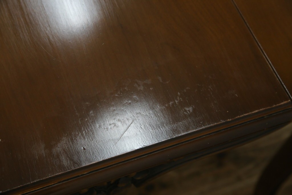 中古　カリモク家具(karimoku)　domani(ドマーニ)　Louis(ルイ)XVシリーズ　優雅な佇まいが魅力的なエクステンションテーブル　(R-077706)