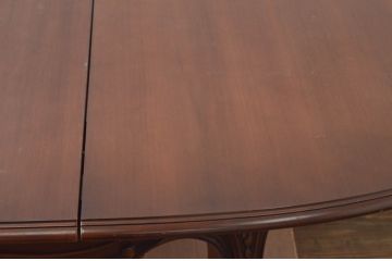 中古　カリモク家具(karimoku)　domani(ドマーニ)　Louis(ルイ)XVシリーズ　優雅な佇まいが魅力的なエクステンションテーブル(ダイニングテーブル、オーバルテーブル、食卓、4人掛け、6人掛け)(R-077706)