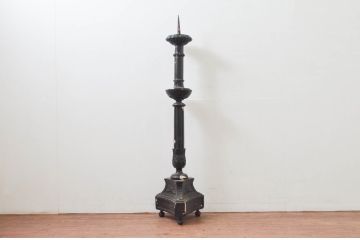 フランスアンティーク　特大!!　古い教会で使われていた大型キャンドルスタンド(燭台、ろうそく立て)(R-077710)
