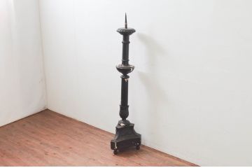 フランスアンティーク　特大!!　古い教会で使われていた大型キャンドルスタンド(燭台、ろうそく立て)(R-077710)