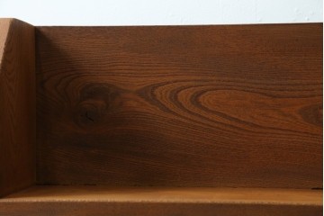 和製アンティーク　総欅(ケヤキ)材　シンプルでしっかりとしたつくりのブックスタンド　(R-077716)