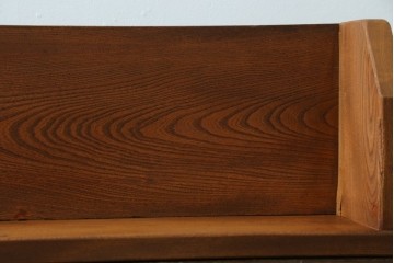 和製アンティーク　総欅(ケヤキ)材　シンプルでしっかりとしたつくりのブックスタンド　(R-077716)