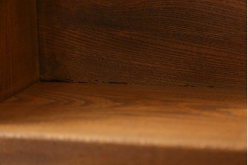 和製アンティーク　総欅(ケヤキ)材　シンプルでしっかりとしたつくりのブックスタンド　(R-077716)