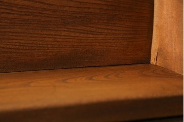 和製アンティーク　総欅(ケヤキ)材　シンプルでしっかりとしたつくりのブックスタンド　(R-077716)