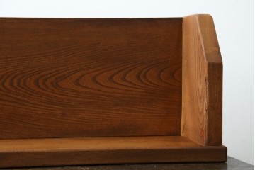 和製アンティーク　総欅(ケヤキ)材　シンプルでしっかりとしたつくりのブックスタンド　(R-077716)