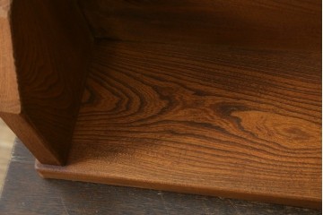 和製アンティーク　総欅(ケヤキ)材　シンプルでしっかりとしたつくりのブックスタンド　(R-077716)