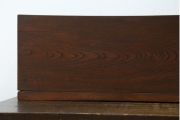 和製アンティーク　総欅(ケヤキ)材　シンプルでしっかりとしたつくりのブックスタンド　(R-077716)