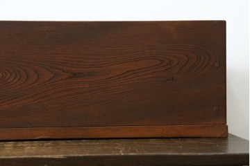 和製アンティーク　総欅(ケヤキ)材　シンプルでしっかりとしたつくりのブックスタンド　(R-077716)
