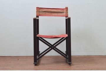 和製アンティーク　山葉(ヤマハ・日本楽器)　和モダンのお部屋作りにおすすめな畳にやさしい折り畳み式ロッキングチェア(文化椅子、フォールディングチェア、アームチェア、揺り椅子、イス)(R-077718)