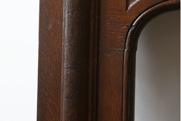 イギリスアンティーク　大型　オーク材　重厚感のある佇まいが魅力的なマントルピース(装飾、飾り棚、暖炉、ディスプレイ、英国)(R-077721)