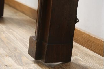 イギリスアンティーク　大型　オーク材　重厚感のある佇まいが魅力的なマントルピース(装飾、飾り棚、暖炉、ディスプレイ、英国)(R-077721)