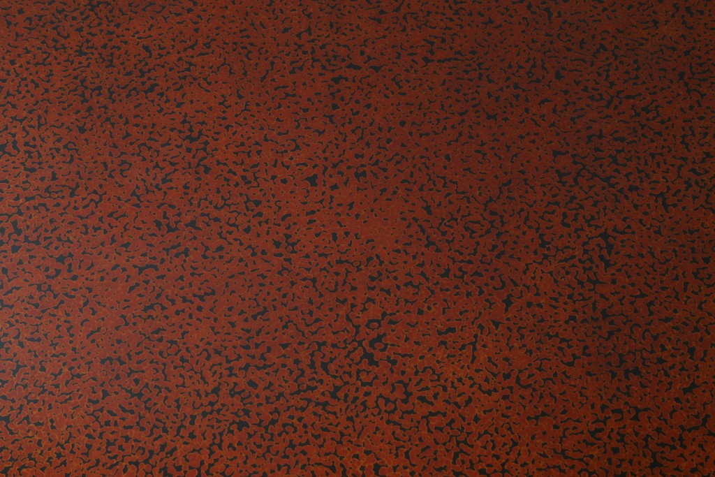 新古　未使用展示品　津軽塗りの独特な模様と特徴的な脚のデザインが目を惹く丸座卓　(R-077722)