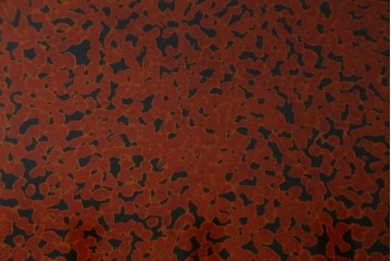 新古　未使用展示品　津軽塗りの独特な模様と特徴的な脚のデザインが目を惹く丸座卓　(R-077722)