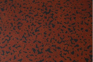 新古　未使用展示品　津軽塗りの独特な模様と特徴的な脚のデザインが目を惹く丸座卓　(R-077722)