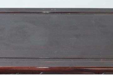 和製ビンテージ　縞黒檀(シマコクタン)材　落ち着きのある上品な色合いが美しい飾り棚(茶棚、違い棚、収納棚、戸棚、ヴィンテージ)(R-077725)