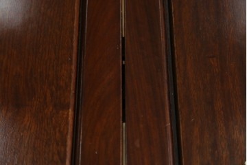 和製ビンテージ　高級品!!　花梨(カリン)材　象嵌入り　華やかな螺鈿(ラデン)細工が美しいエクステンションテーブル　(R-077727)