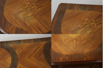 中古　六本木アピス(APIS)取り扱い　イタリア最高級家具　MARCONI ARTE(マルコーニ アルテ)　真鍮飾りが美しい象嵌入りサイドボード(サイドキャビネット、収納棚、戸棚)(定価約200万円)(R-077729)