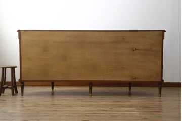 中古　六本木アピス(APIS)取り扱い　イタリア最高級家具　MARCONI ARTE(マルコーニ アルテ)　真鍮飾りが美しい象嵌入りサイドボード(サイドキャビネット、収納棚、戸棚)(定価約200万円)(R-077729)
