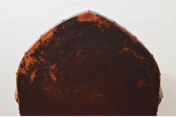 ジャンク品　フランスアンティーク　本革　ユニークなフォルムが魅力的!置くだけで絵になるフレンチレザーソファ(クラブソファ、ラウンジソファ、一人掛けソファ、1P、アームソファ)(R-077748)