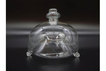 大正〜昭和初期　蓋付き　ノスタルジックな雰囲気を演出するハエ取り瓶2個セット(蠅、蝿、ハエトリ器、ガラス、硝子、フタ付き)(R-077750)