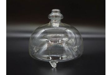 大正〜昭和初期　蓋付き　ノスタルジックな雰囲気を演出するハエ取り瓶2個セット(蠅、蝿、ハエトリ器、ガラス、硝子、フタ付き)(R-077750)