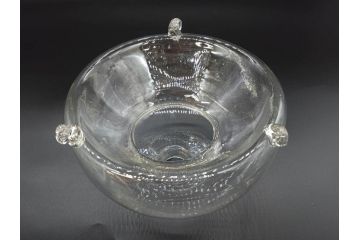 大正〜昭和初期　蓋付き　ノスタルジックな雰囲気を演出するハエ取り瓶2個セット(蠅、蝿、ハエトリ器、ガラス、硝子、フタ付き)(R-077750)