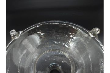 大正〜昭和初期　蓋付き　ノスタルジックな雰囲気を演出するハエ取り瓶2個セット(蠅、蝿、ハエトリ器、ガラス、硝子、フタ付き)(R-077750)